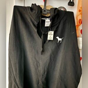 Victoria's Secret Pink Black pullover with hoodie